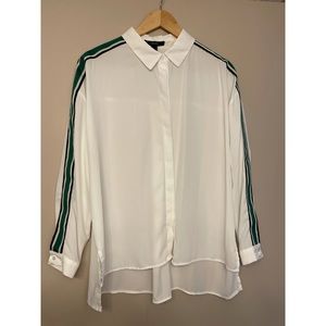 White Blouse with Stripes